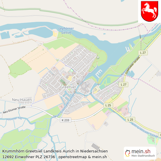 Krummhörn Greetsiel Landkreis Aurich Lageplan © Openstreetmap Contributors Krummhörn Greetsiel Lageplan